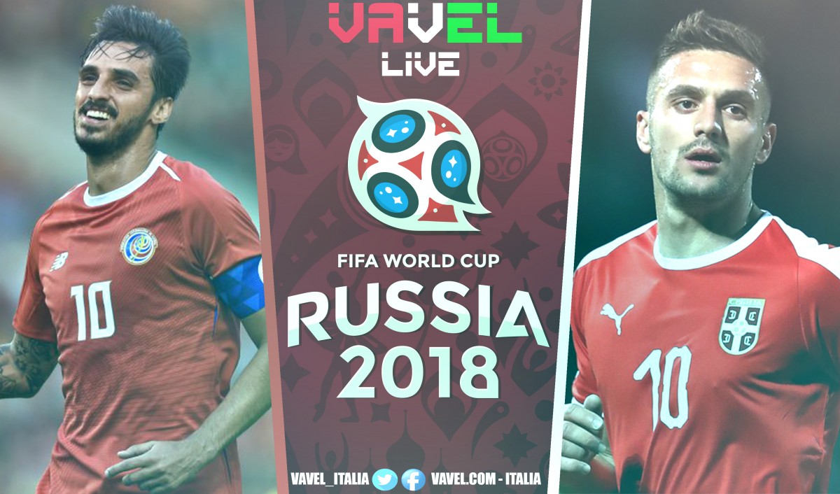Terminata Costa Rica - Serbia, LIVE Mondiali Russia 2018 (0-1): Festa slava nel segno di Kolarov