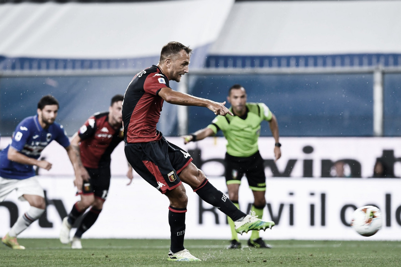 Genoa vence Sampdoria no derby della Lanterna e se afasta do rebaixamento Genoa vence Sampdoria no derby della Lanterna e se afasta do rebaixamento