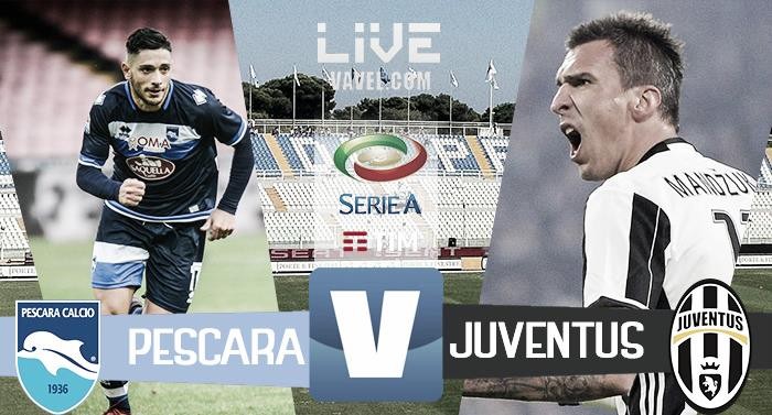 Terminata Pescara - Juventus in Serie A 2016/17 (0-2): Doppietta di Higuain; infortunato Dybala