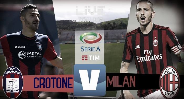 Terminata Crotone-Milan Serie A 2017/18 (3-0): Primi tre punti per i rossoneri!