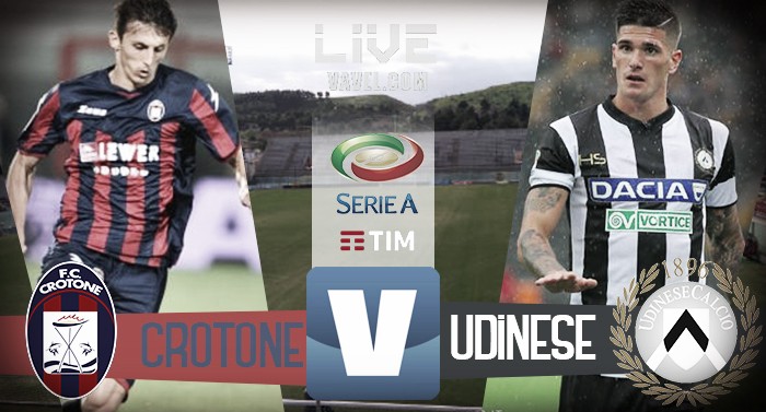 Risultato Crotone - Udinese LIVE, Diretta Serie A 2017/18: squadre in cerca di riscatto - Jankto(2), Lasagna! (0-3)