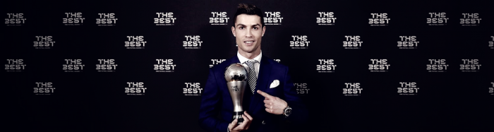 Cristiano Ronaldo recibe el premio The Best por segunda vez