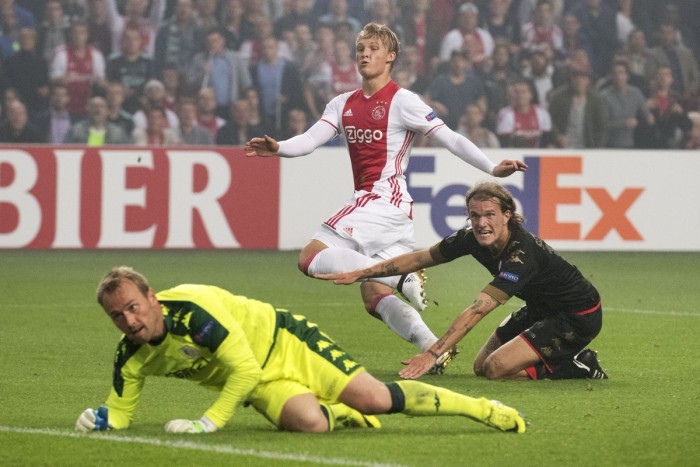 Europa League, all'Ajax basta Dolberg: Standard Liegi battuto 1-0