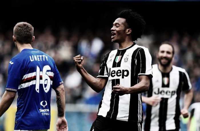 Cuadrado marca e garante vitória da Juventus sobre Sampdoria