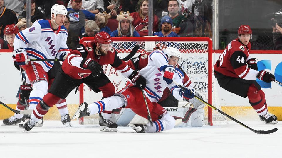 Arizona Coyotes group effort secures win over New York Rangers