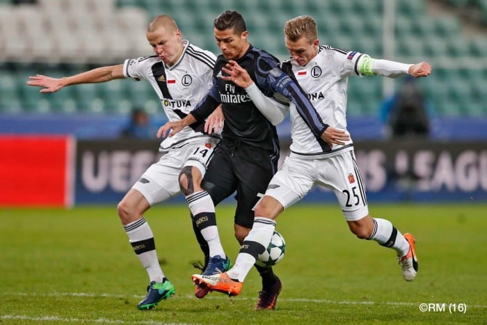 Champions League - Risultato rocambolesco a Varsavia: 3-3 tra Legia e Real Madrid