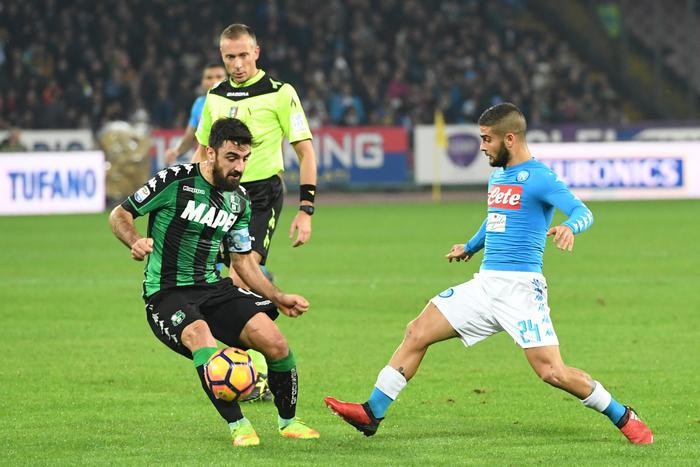 Serie A - Il Napoli domina, il Sassuolo colpisce, alla fine è pareggio (1-1)