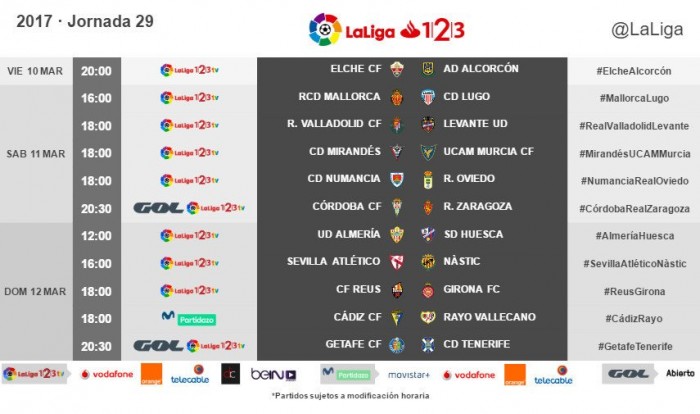Fecha y hora para el Cádiz vs Rayo de la jornada 29 de Segunda