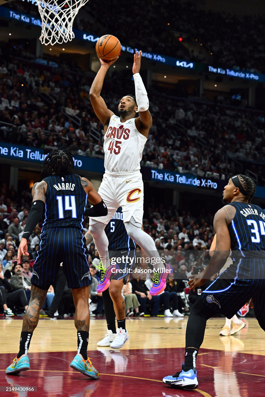 Donovan Mitchell leads the scoring as the Cleveland Cavaliers beat the Orlando Magic
