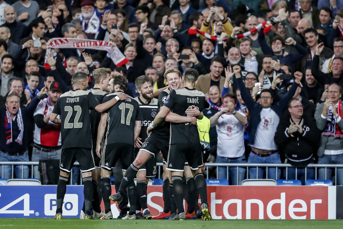 Champions League - Estasi Ajax: battuto il Real Madrid 4-1!