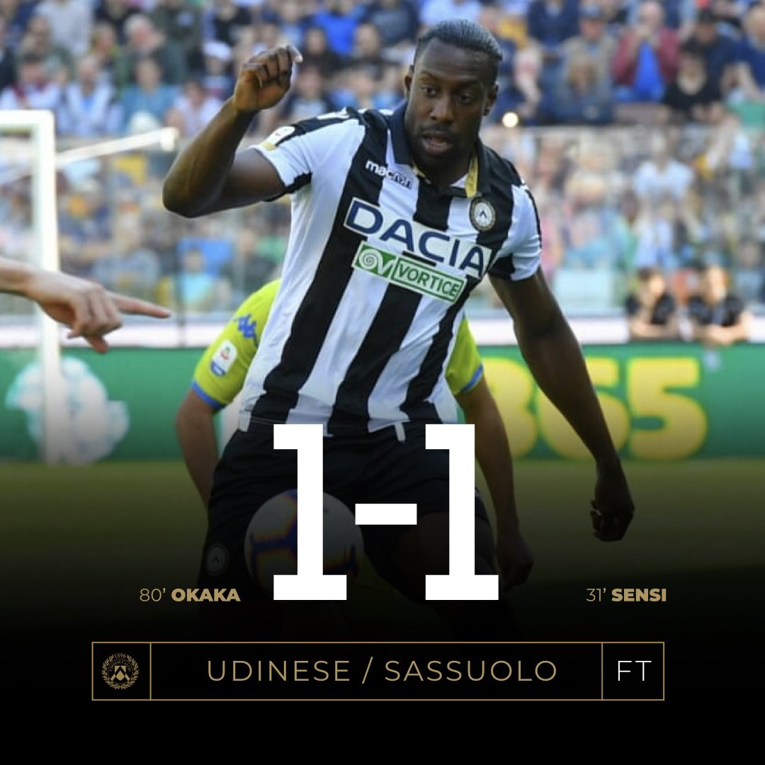 Serie A - L'Udinese rischia il dramma, ma poi si salva col Sassuolo (1-1)
