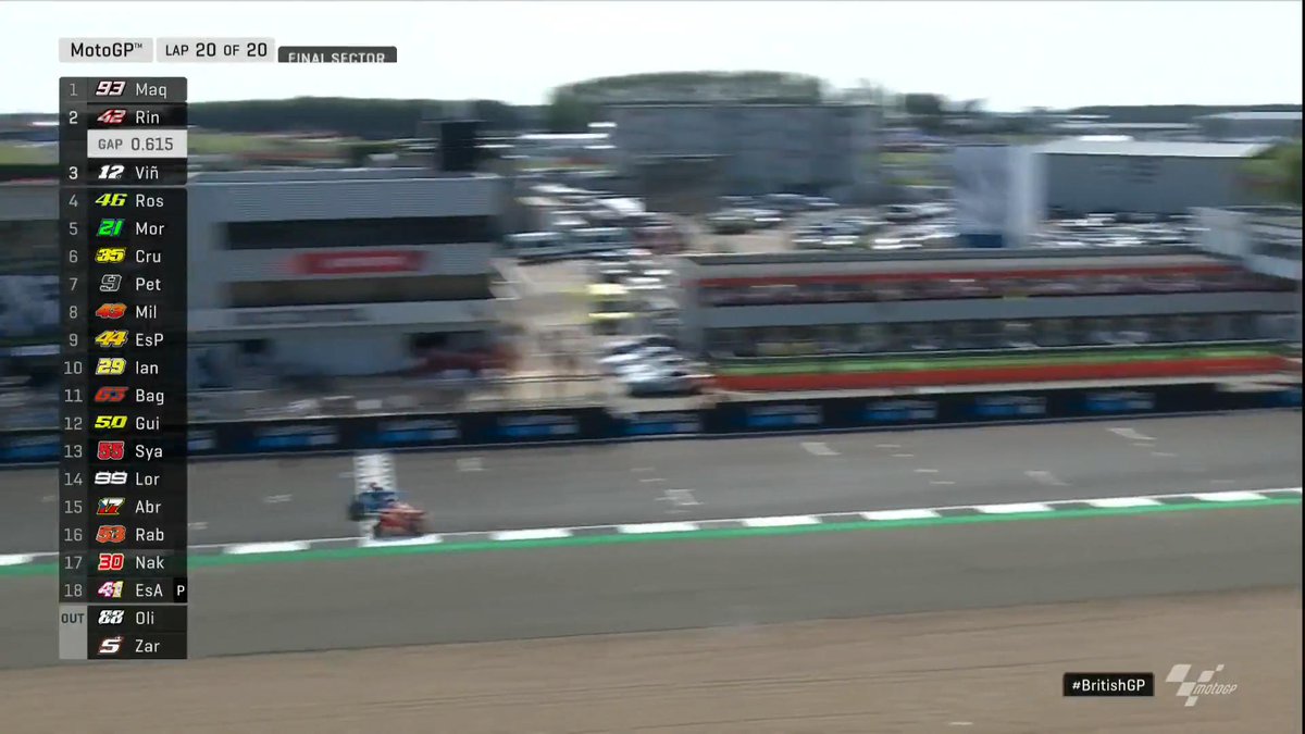 MotoGp Gp Gran Bretagna-Rins beffa Marquez sul traguardo e seconda gara da cardioplama