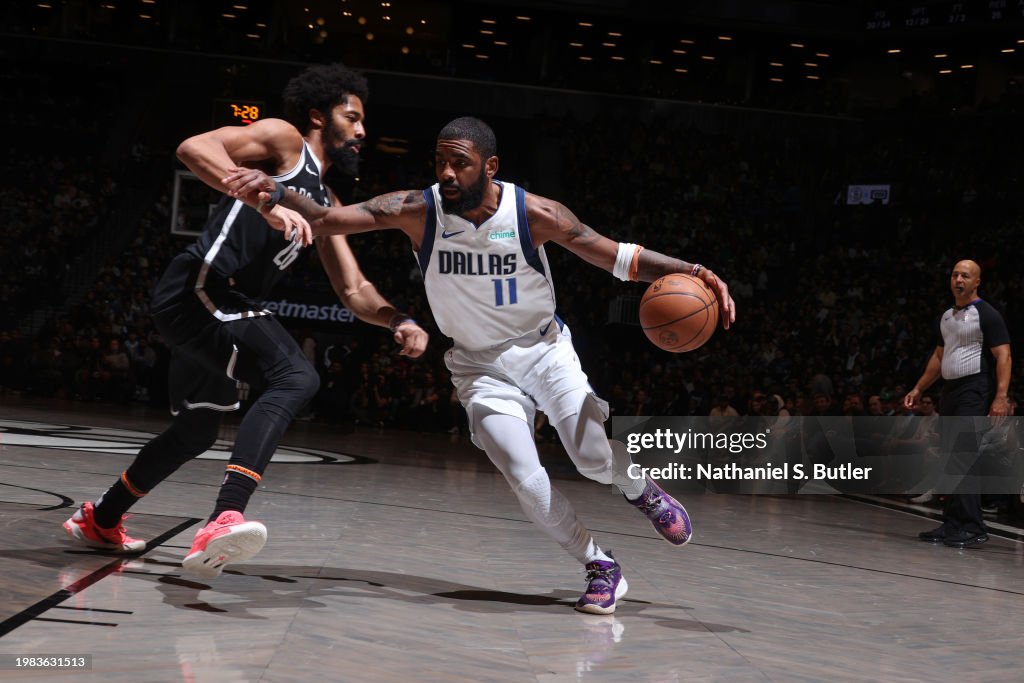 Kyrie Irving leads the Mavericks to a 119-107 victory over the Nets after scoring 36 points in Brooklyn.