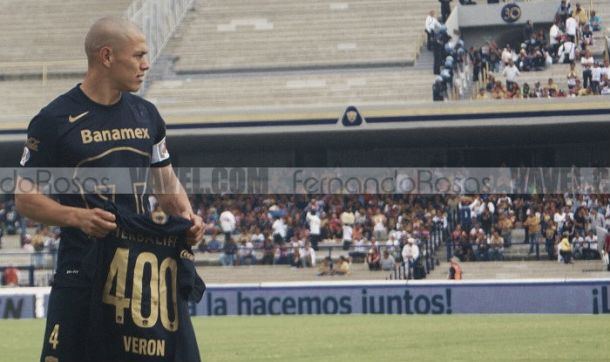 Darío Verón llega a 400 partidos con Pumas