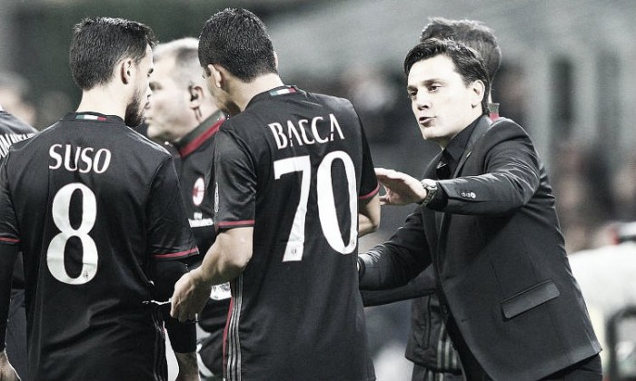 Bologna-Milan, le formazioni ufficiali: Montella lancia Vangioni e conferma Bacca