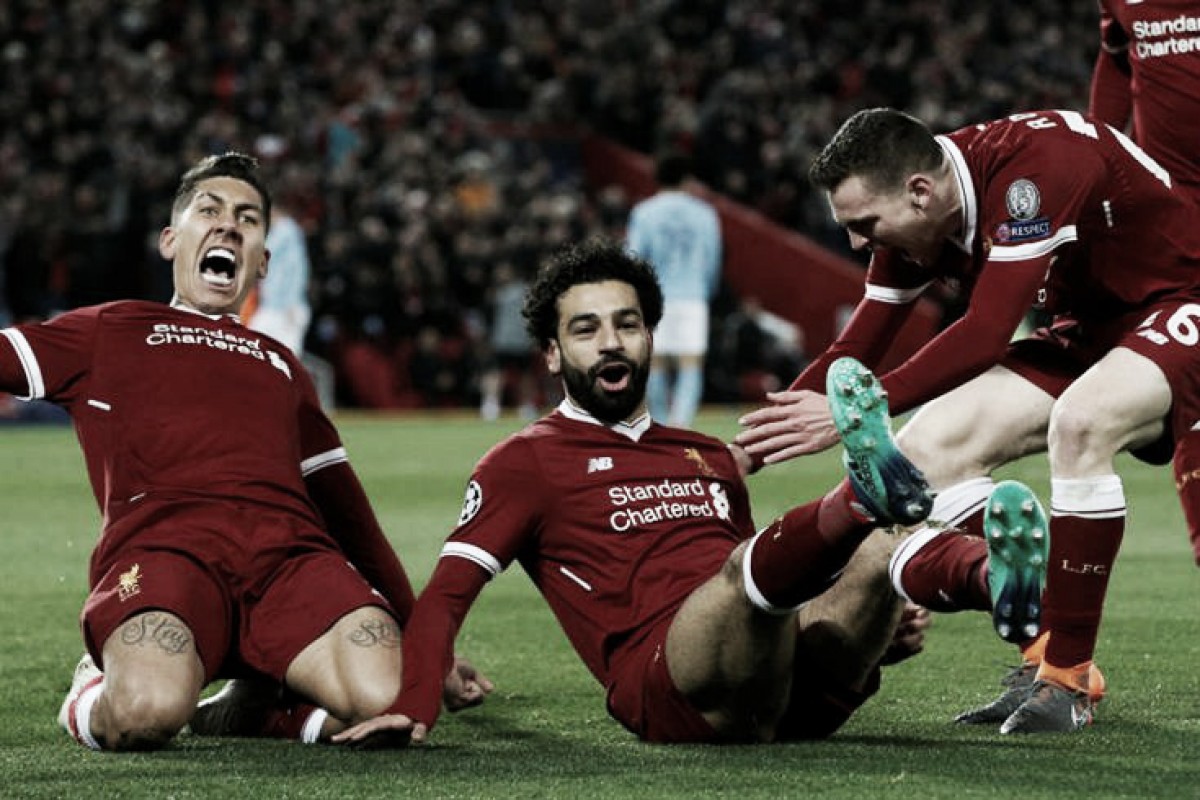 Primeira parte de sonho coloca Liverpool com "pé e meio" nas meias-finais da Champions Primeira parte de sonho coloca Liverpool com "pé e meio" nas meias-finais da Champions