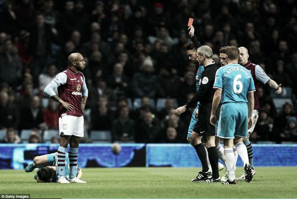 Aston Villa 0-0 Sunderland: Delph sees red in stalemate