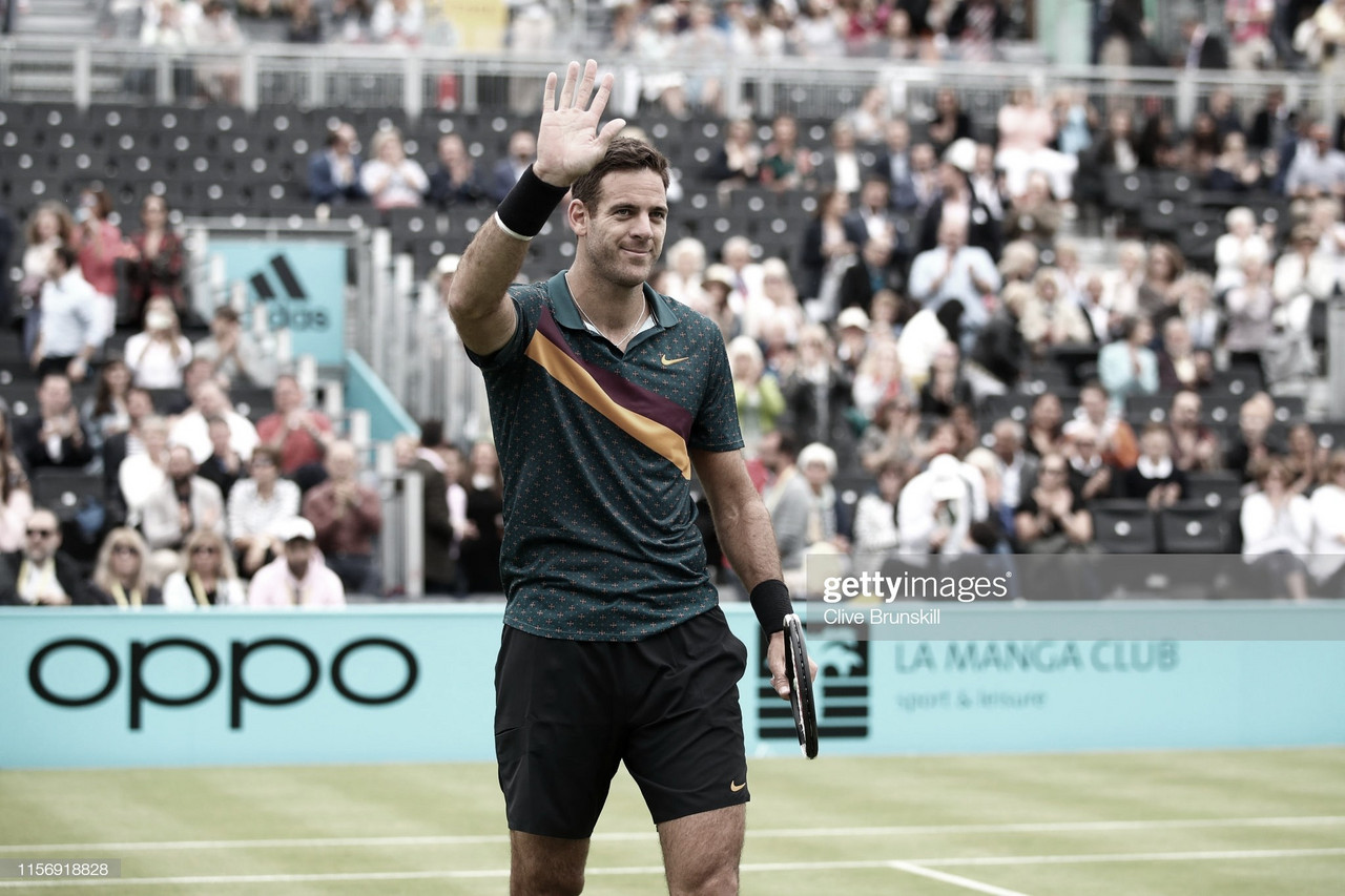 Del Potro supera un debut complicado ante Shapovalov Del Potro supera un debut complicado ante Shapovalov