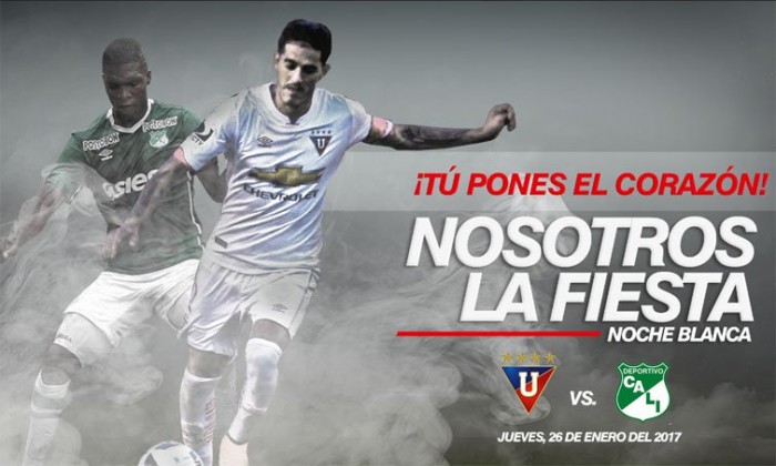 Deportivo Cali invitado a la 'noche blanca' de la Liga de Quito