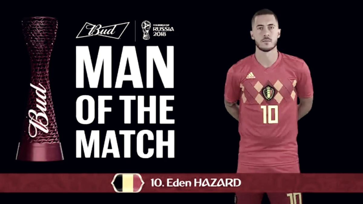 Mejor jugador del Bélgica vs Japón: Eden Hazard