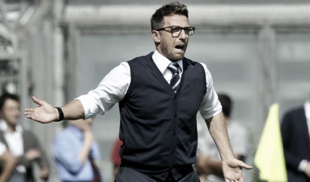 Di Francesco: "Stiamo bene, contento per il pari di Genova. Montella un amico, sarà un derby"