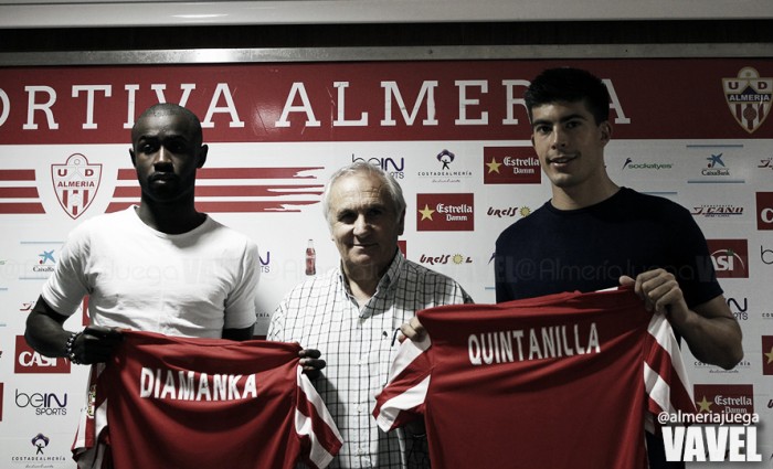 Diamanka y Quintanilla, presentados como nuevos jugadores de la UD Almería