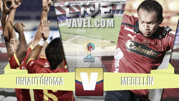 Resultado Uniautónoma - Medellín en la Liga Águila 2015-I (1-1)