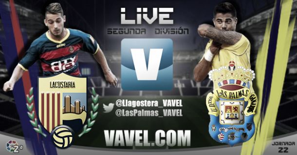 Resultado Llagostera - Las Palmas en la jornada 22 de la Liga Adelante 2015 (0-0)