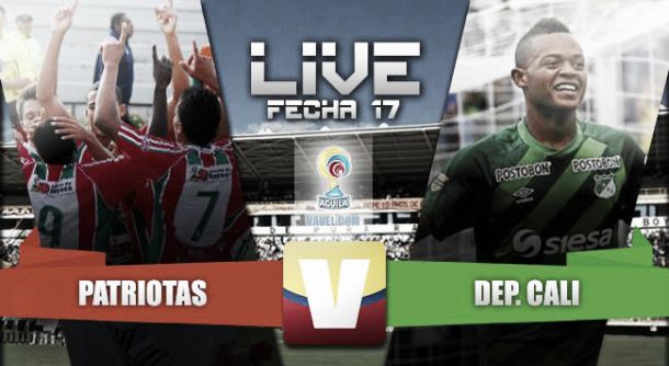 Resultado Patriotas FC - Deportivo Cali en Liga Águila 2015-II (2-1)