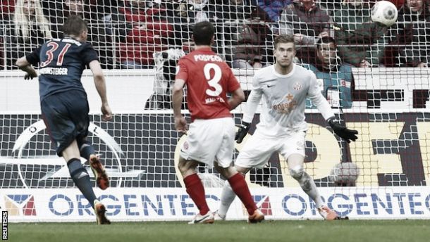 Resultado Mainz 05 - Bayern de Múnich en la Bundesliga 2014 (1-2)