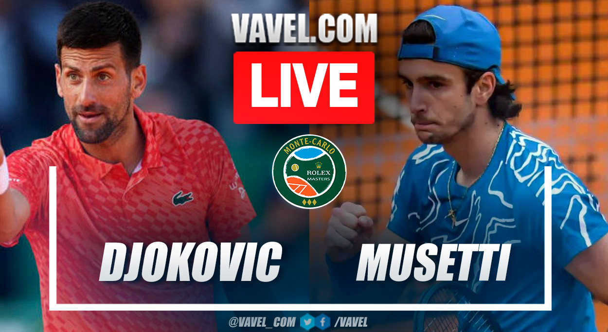Summary and points of Djokovic 1-2 Musetti in Montecarlo Masters