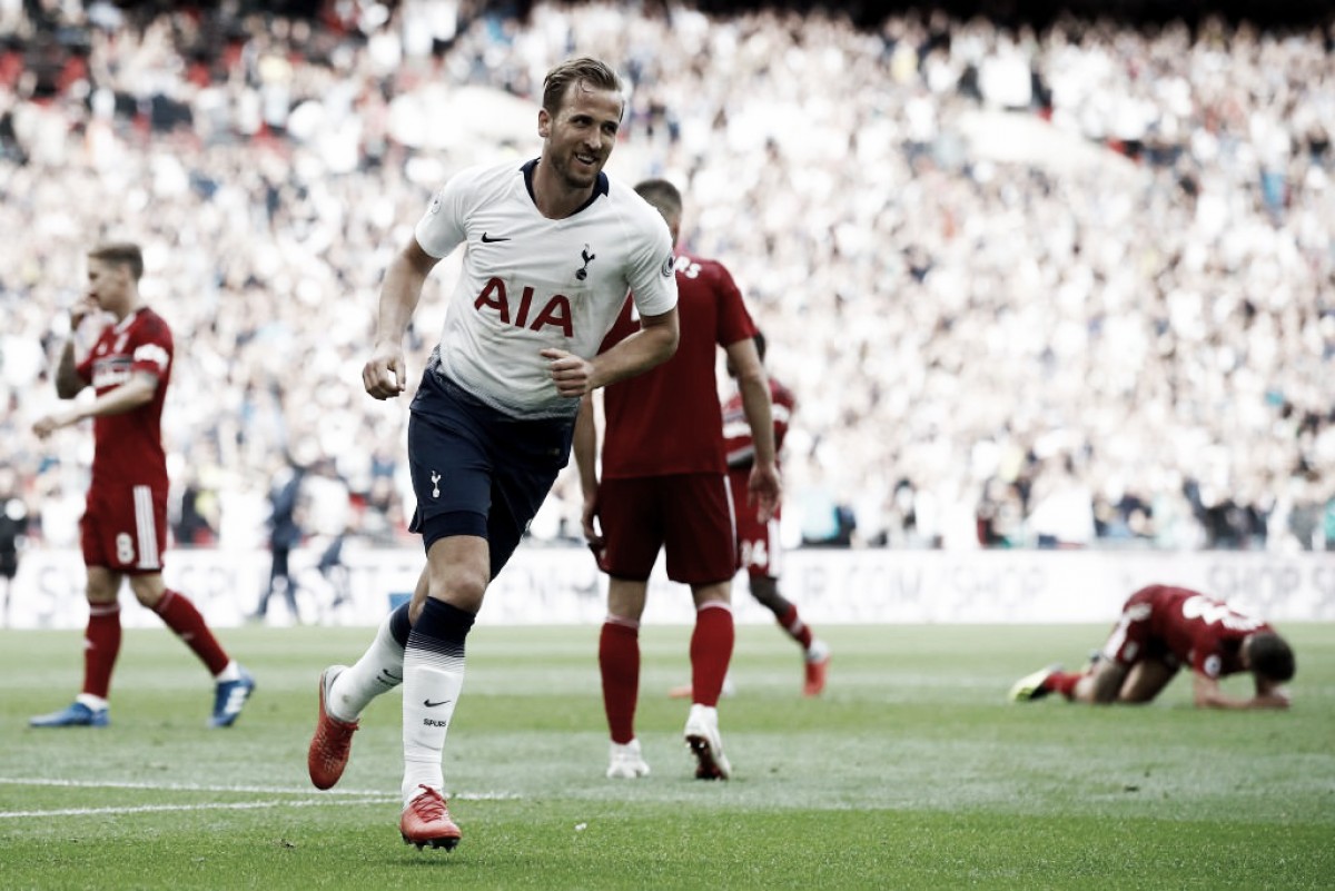 Artilheiro do Tottenham, Harry Kane comemora quebra de tabu e vitória sobre Fulham