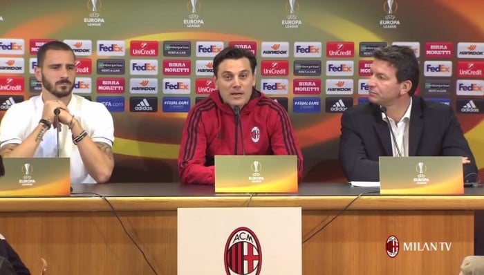 Milan, Montella in conferenza: "Non bisogna avere alibi, cercare le vittorie con fame e sacrificio"