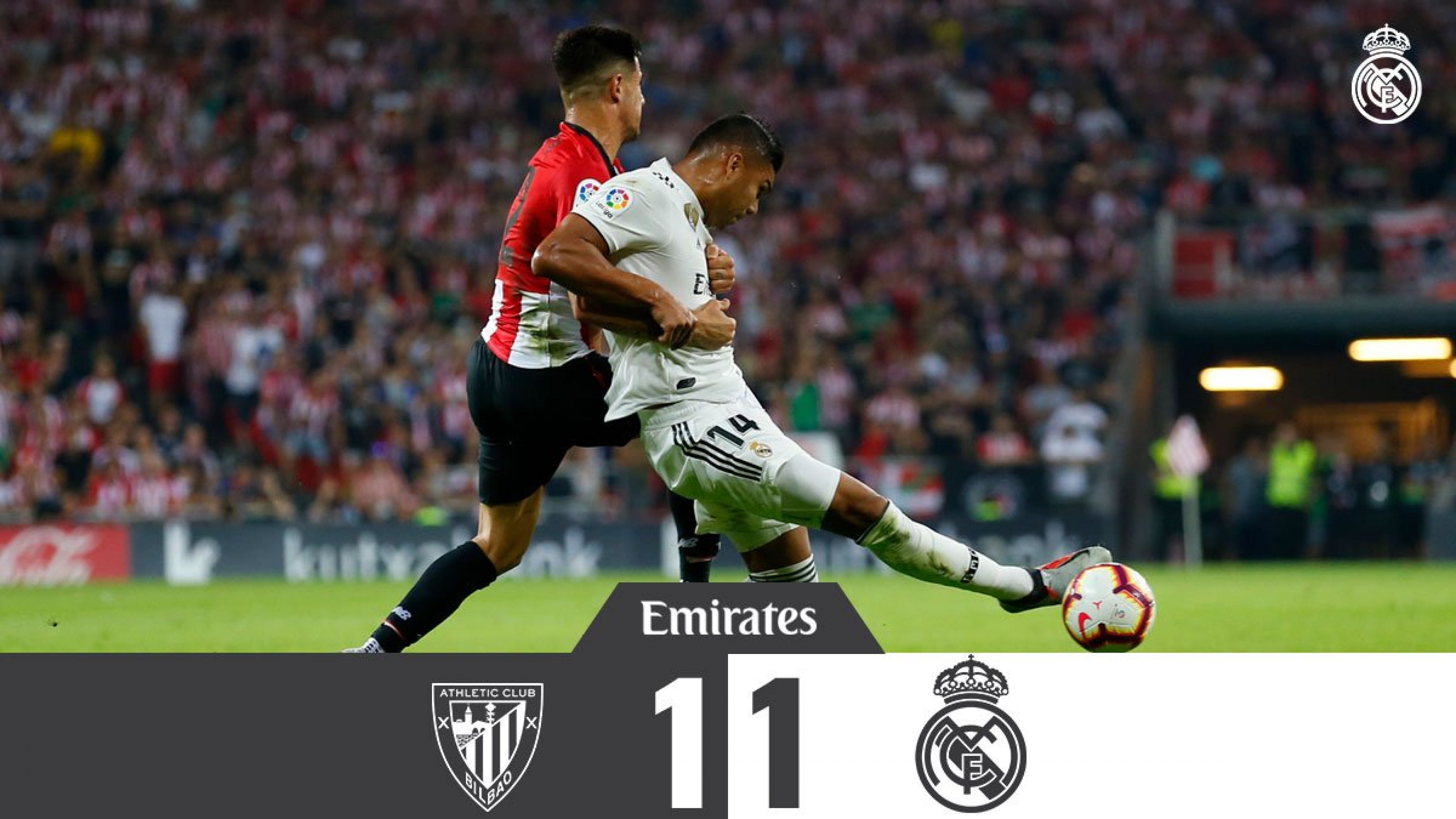 Liga- Il Real frena a Bilbao con l'Athletic (1-1)