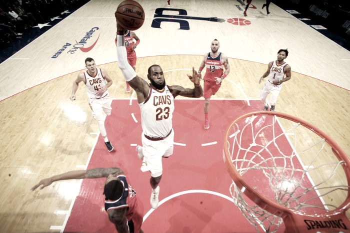 LeBron James faz 57 pontos e comanda vitória dos Cavaliers sobre Wizards