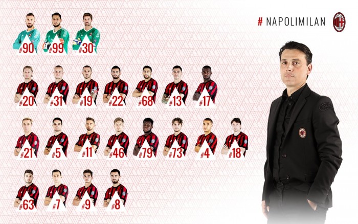 Il Milan è partito per Napoli: Montella ritrova Bonaventura, ma perde Calhanoglu e Calabria