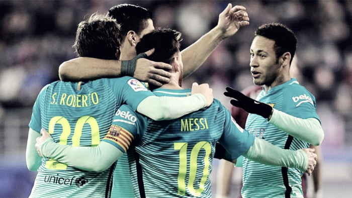 Liga - Il Barcellona passeggia con l'Eibar: 0-4 targato MSN