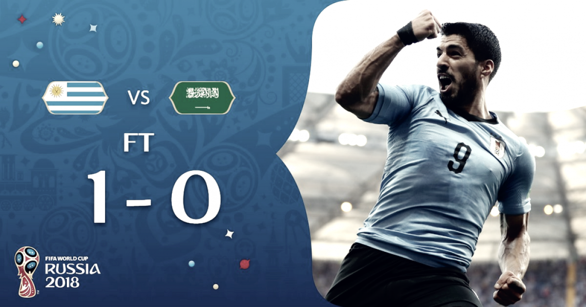 Uruguay-Arabia Saudita 1-0: un gol di Suarez porta l'Uruguay agli ottavi