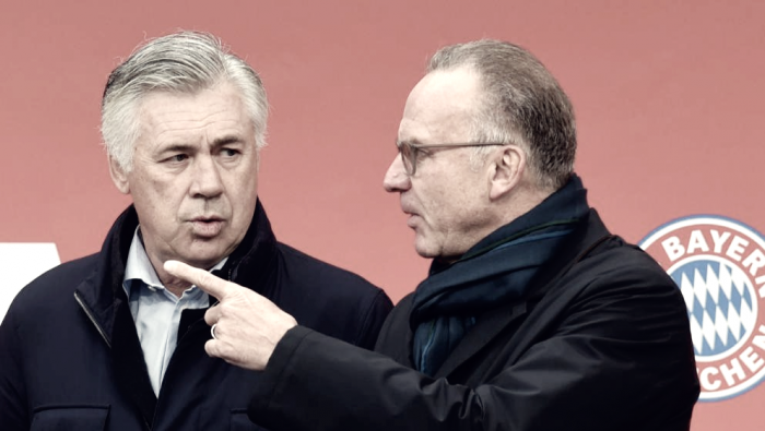 Dirigentes do Bayern rebatem críticas a Carlo Ancelotti
