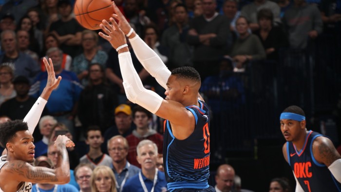 NBA - Westbrook trascina i Thunder al successo contro gli Spurs