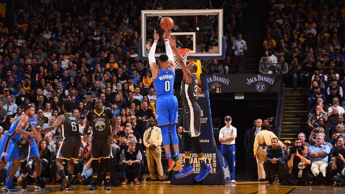 NBA- Westbrook e George sono super, gli Warriors no. I Thunder espugnano la Oracle Arena