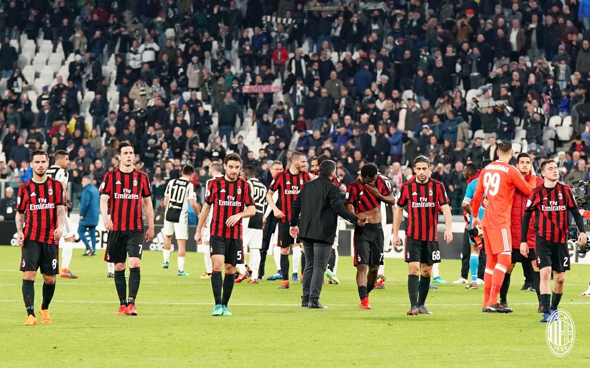Il Milan esce sconfitto dallo Stadium, Gattuso: "Il gap è fisico e non tecnico"