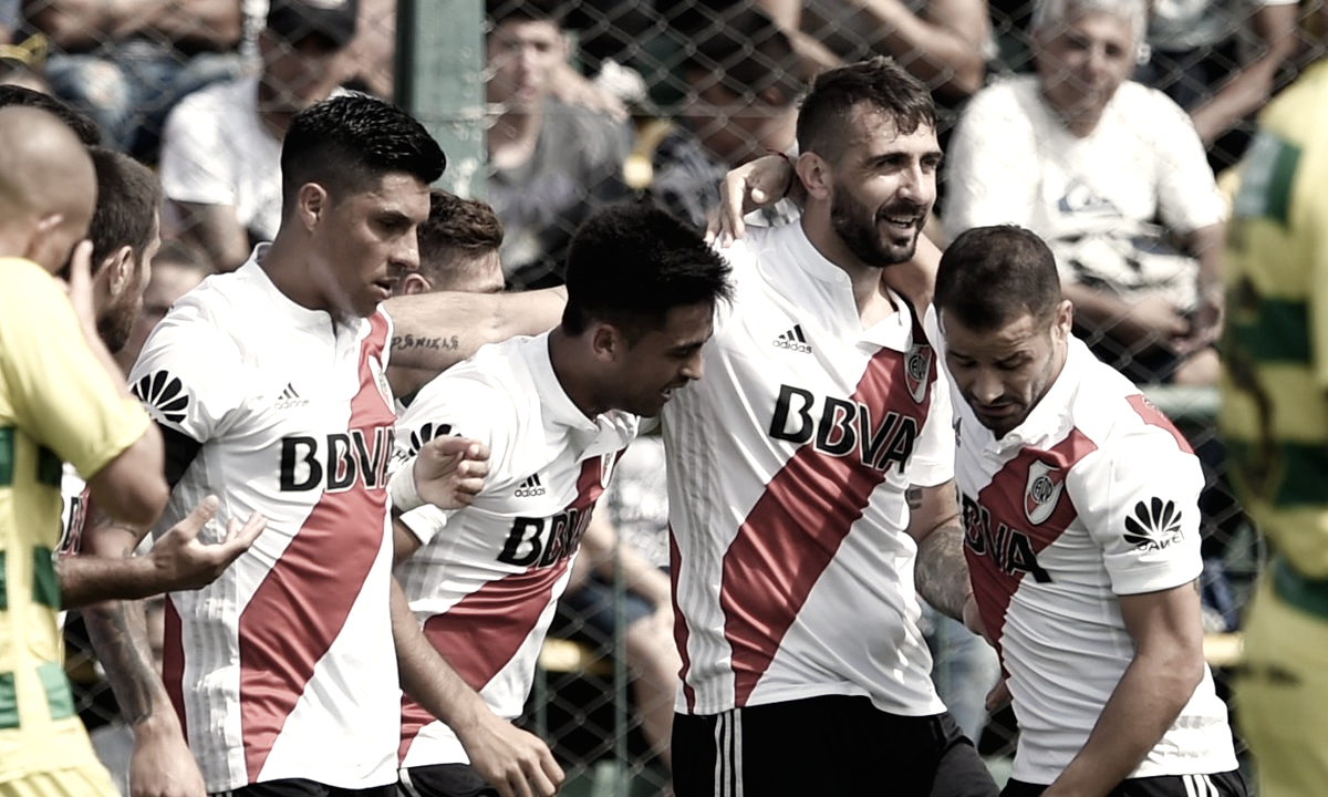 River Plate vence Defensa y Justicia de virada e fica a sete pontos da zona da Libertadores River Plate vence Defensa y Justicia de virada e fica a sete pontos da zona da Libertadores
