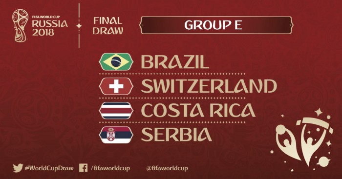Análise Grupo E: Brasil favorita estreia diante da Suíça em chave com Costa Rica e Sérvia