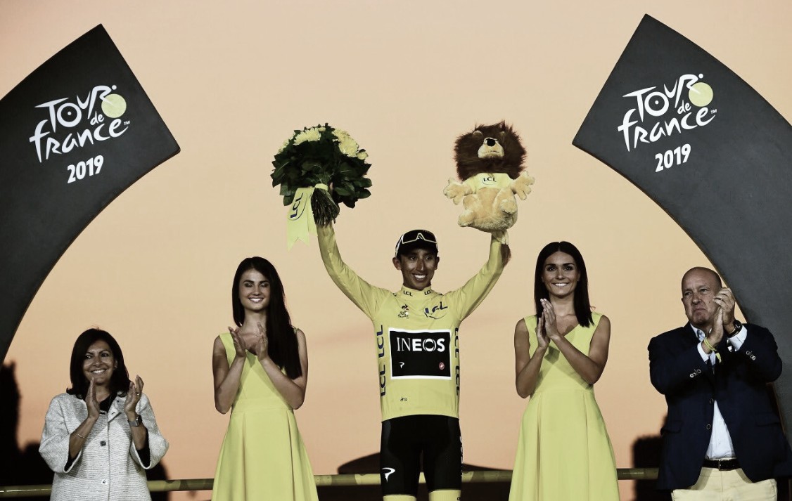 Egan Bernal impuso la bandera de Colombia en el Tour de Francia 2019