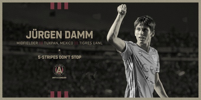 Jürgen Damm jugará para
Atlanta United FC