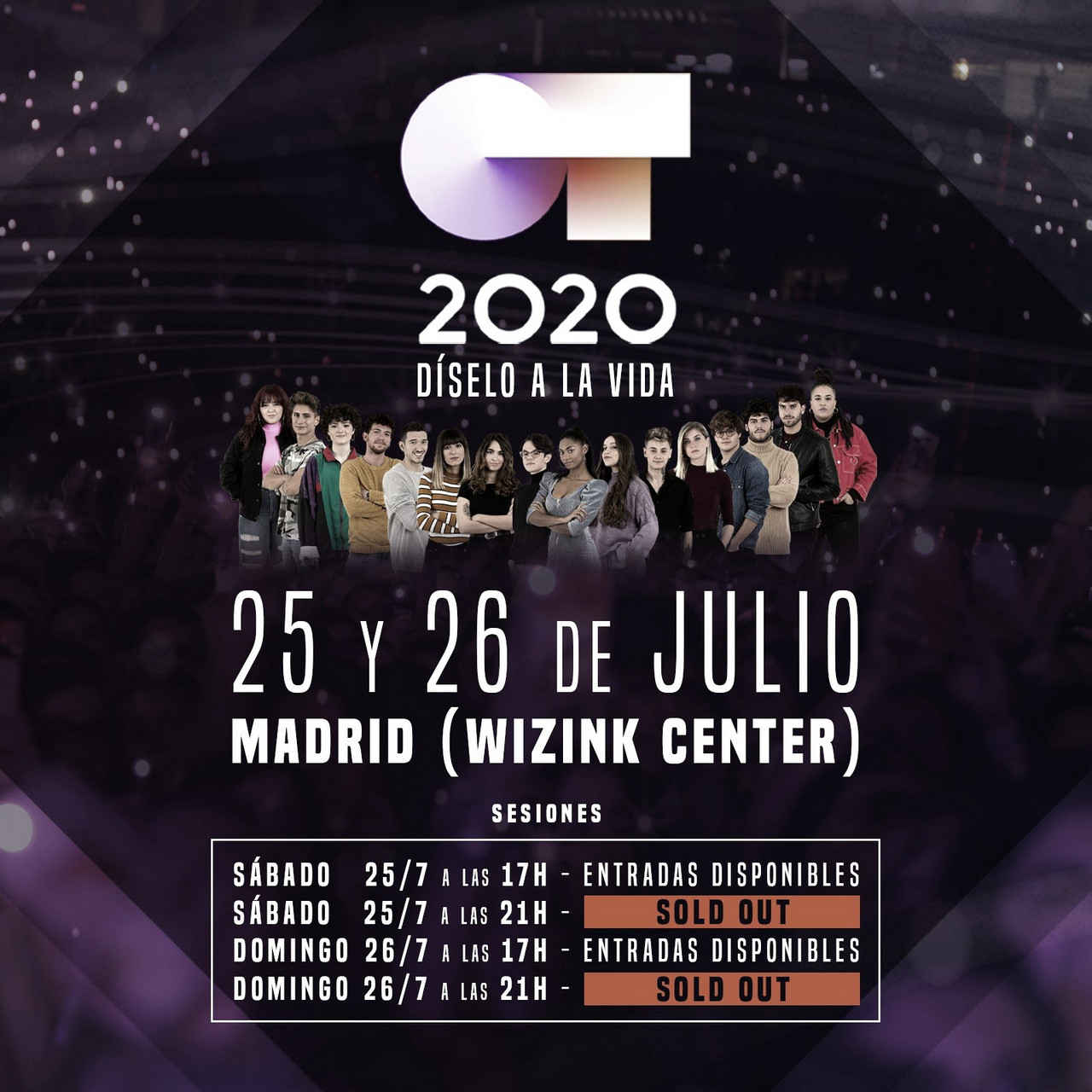 Los concursantes de Operación Triunfo 2020 ofrecerán cuatro conciertos en el Wizink Center