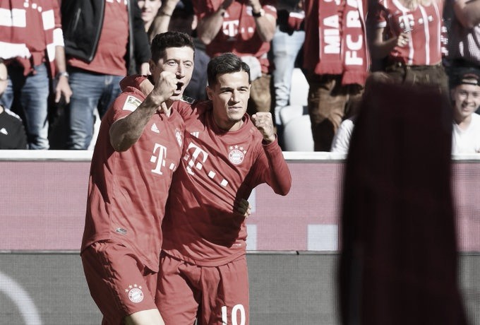 Coutinho marca seu primeiro gol na Bundesliga em goleada do Bayern sobre o Colônia Coutinho marca seu primeiro gol na Bundesliga em goleada do Bayern sobre o Colônia