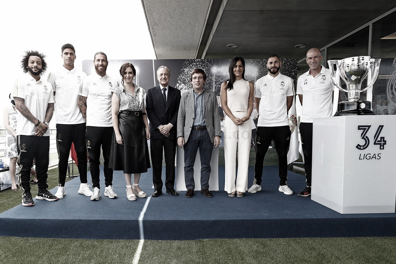 El Real Madrid realiza un acto institucional para celebrar su 34ª Liga