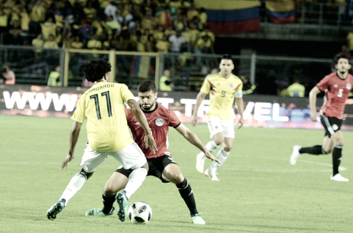 Egipto empata contra Colombia sin Salah
